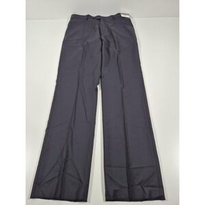 Prontomoda Dress Pants Mens 36x36 Navy Super 140s Wool Flat Front Unhemmed NWT